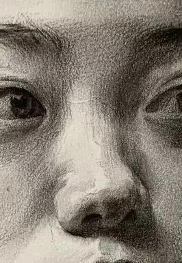 教你画有扭头动态的短发女青年素描头像