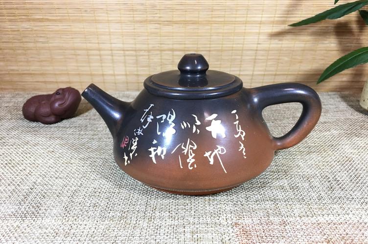 云南建水紫陶窑变石瓢茶壶名家苏佛涛大师纯全手工非紫砂功夫茶壶