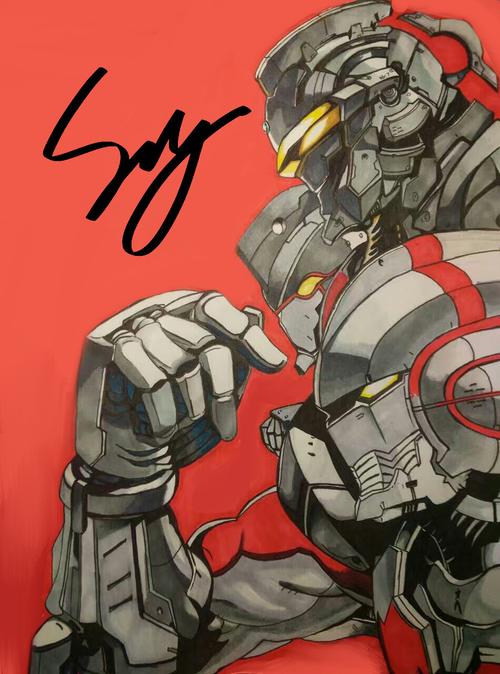 机动奥特曼同人海报(手绘)