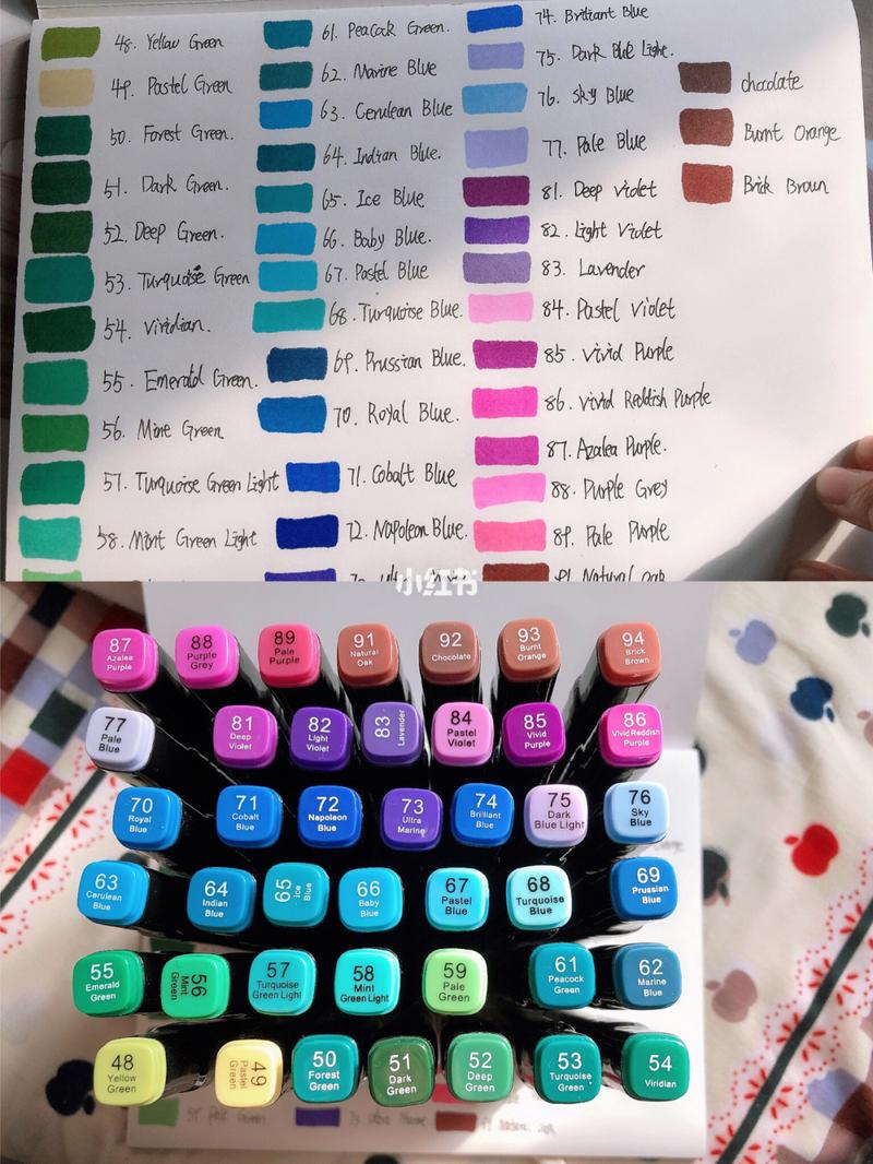 touch mark 168色马克笔色卡分享