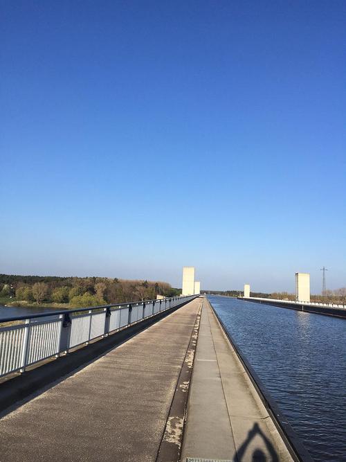 欧洲 德国 hohenwarthe 马格德堡水桥 桥梁 in  hohenwarthe 马格德堡