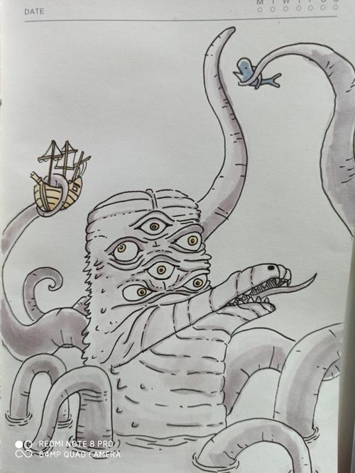 画个海怪玩玩9090_绘画_文化娱乐_绘画