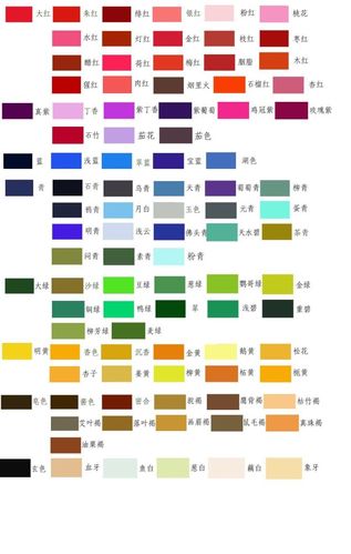 另外,还有一个微博博主洛梅笙自己整理的中国传统色卡,经知乎专业