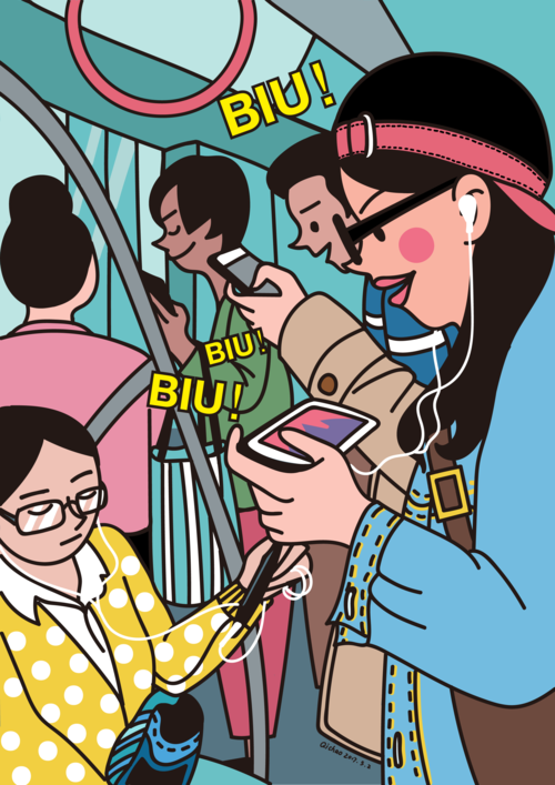 地铁百态(一)|插画|创作习作|chaochao超超啊 - 原创作品 - 站酷