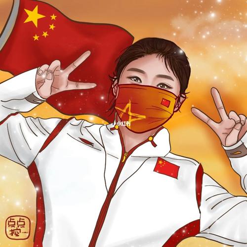 中国加油!手绘奥运健儿_手绘_奥运会_头像_插画_pro