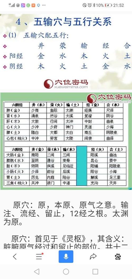 针推学习笔记 十二经原络五输穴的应用