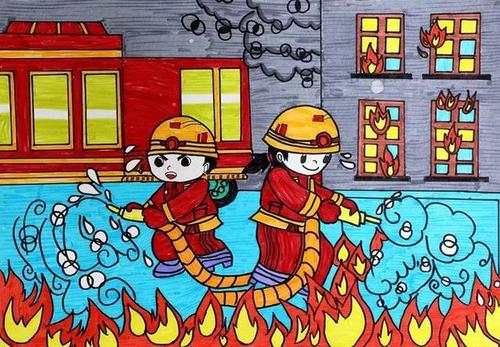 围观丨坊子区第三届少年儿童消防绘画优秀作品速递!