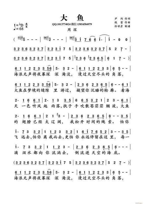 大鱼钢琴谱简谱