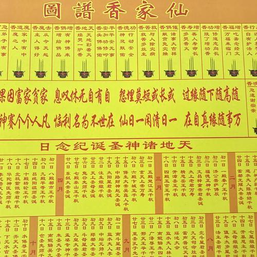 道教香谱图解佛教仙家用品法物法器大全家用道教工艺品