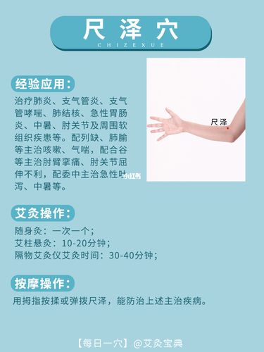 【尺泽穴】——中暑,痉挛,咳嗽等肺部问题找它_中暑_咳嗽_艾灸_合肥市
