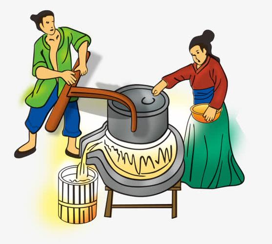 关键词 : 肠粉,制作,手工,石磨,插画