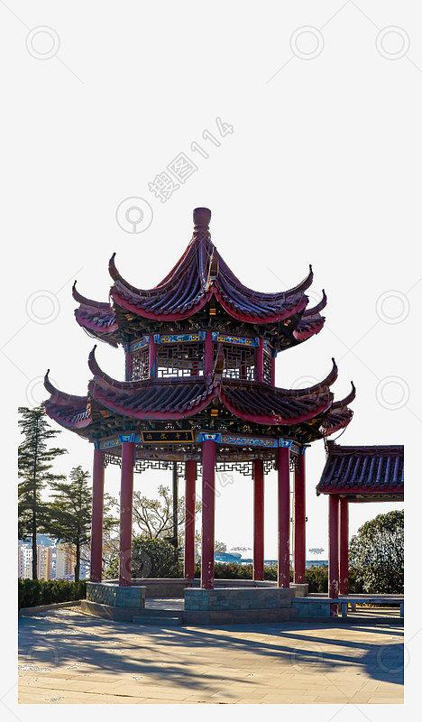 八角园林凉亭古典建筑亭子