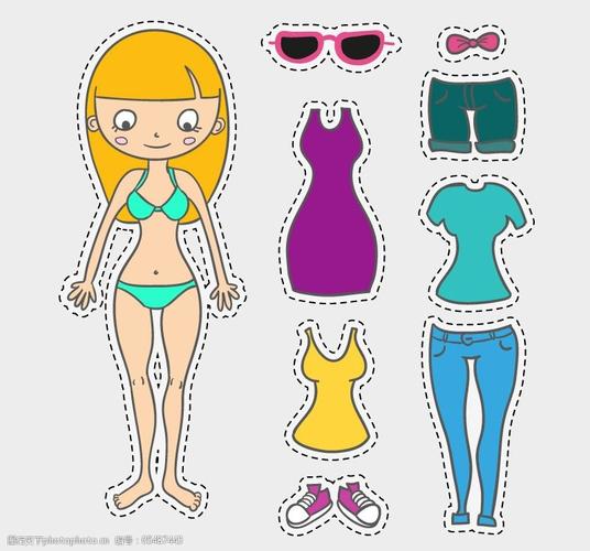 卡通女孩与服饰换装设计