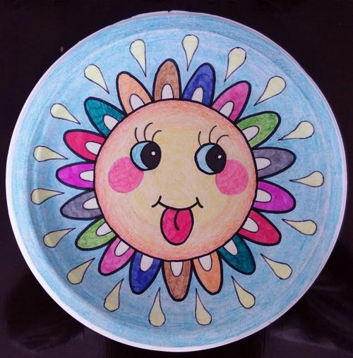 美丽的纸盘装饰画艺术品·引领小学美术教学新领域—— 临清市实验