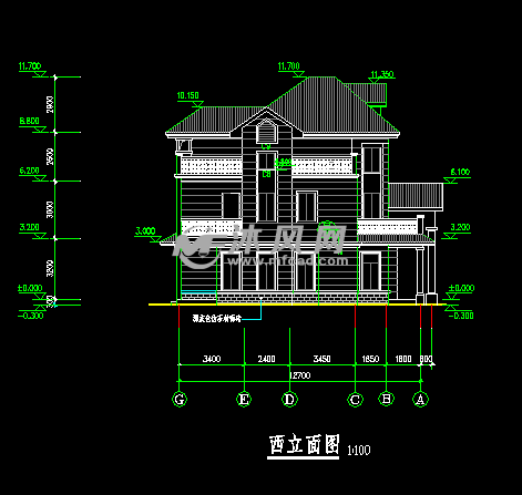自建房西立面图