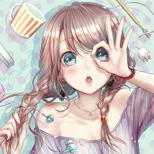 『动漫女生头像』『麻花辫』