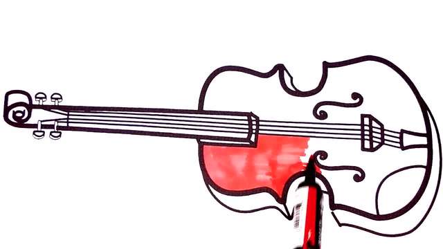 儿童涂鸦简笔画:教你如何绘画优雅的小提琴