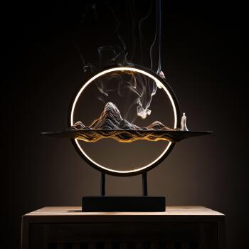 仙鹤香炉倒流香炉家用室内熏香创意禅意檀香沉香茶道个性客厅玄关陶瓷