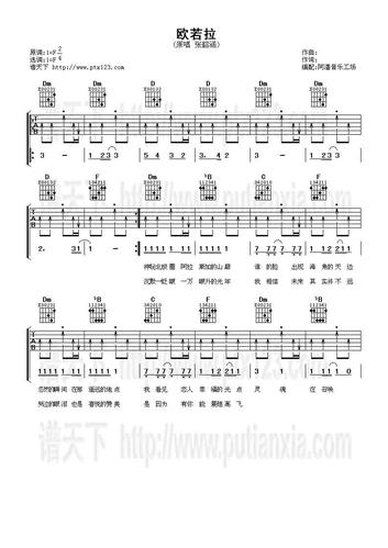《欧若拉》吉他谱