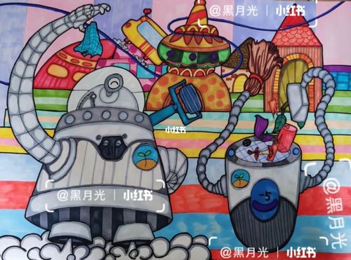 科技儿童画-原创_儿童画_母婴_早教