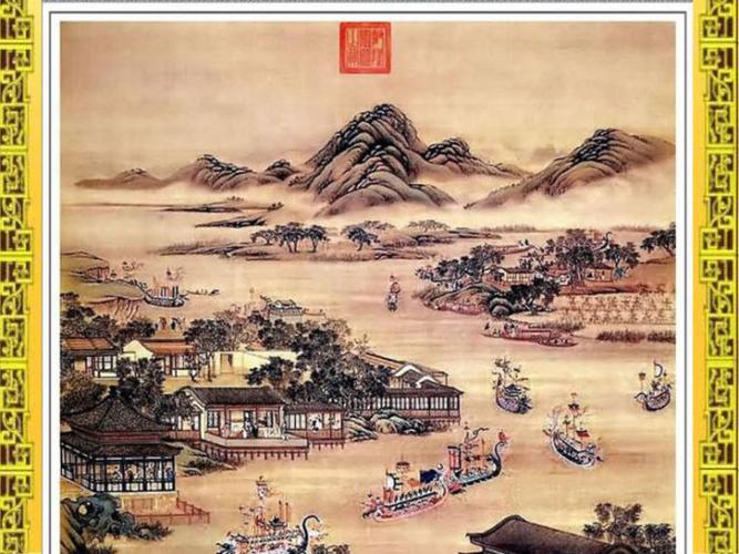 清院本十二月令图轴【经典图文】