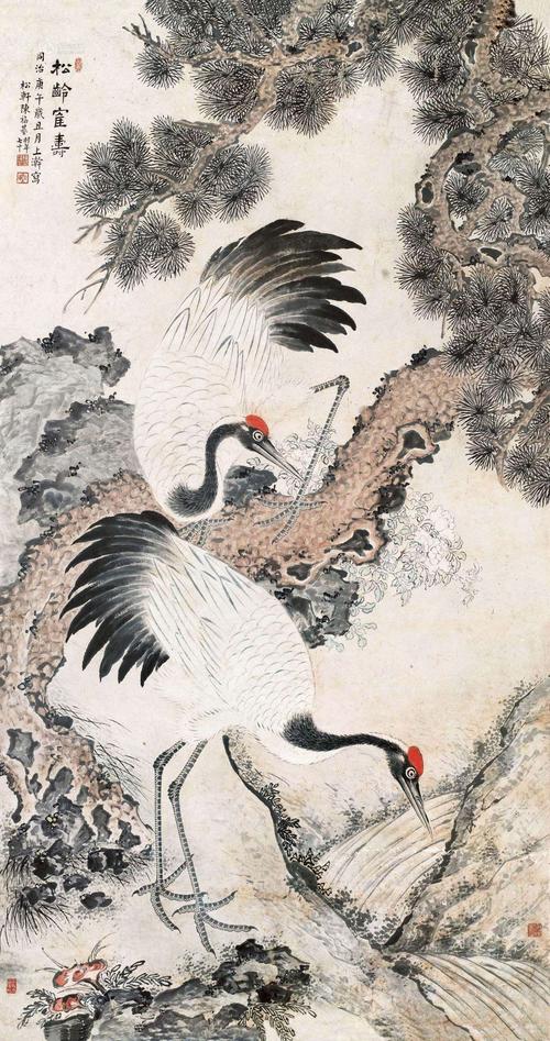 松龄鹤寿图系列