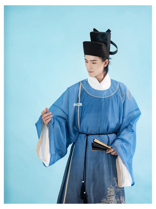 传统宋制汉服男装应该是这样的吧?_汉服_男装_p图_圆领_时尚_时尚其他