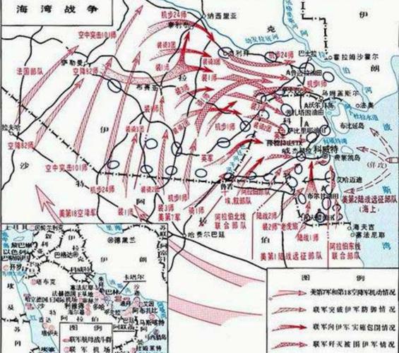 海湾战争战争示意图.