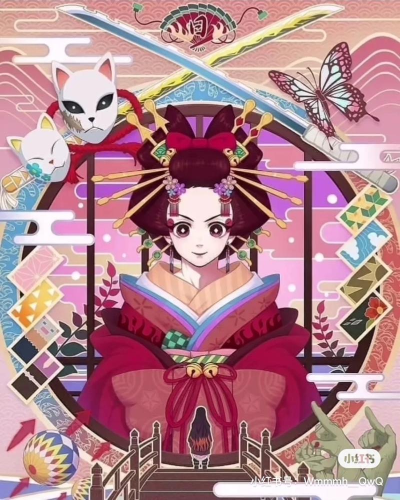 鬼灭之刃# 花街三大头牌花魁:炭子,善子,猪子