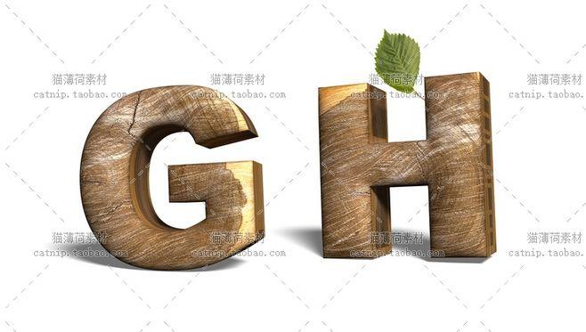 ps45|立体木质纹理英文字母造型海报排版psd分层设计素材源文件