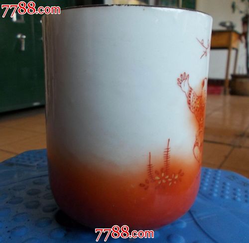 民国日寇山加硬质瓷器"司马光砸缸"图杯