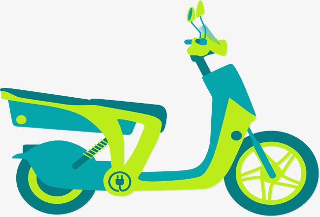 卡通创意电瓶车素材图