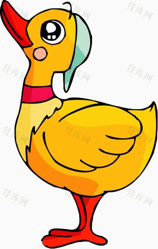 卡通鸭子动物黄色免费下载