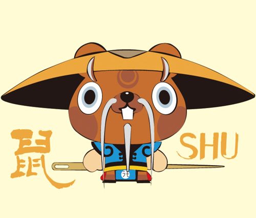 老鼠和牛的头像图片卡通图片