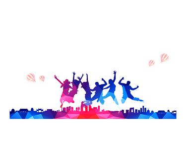 青春海报装饰圣诞老人古风人物人物介绍跑步人物剪影矢量素材大学生