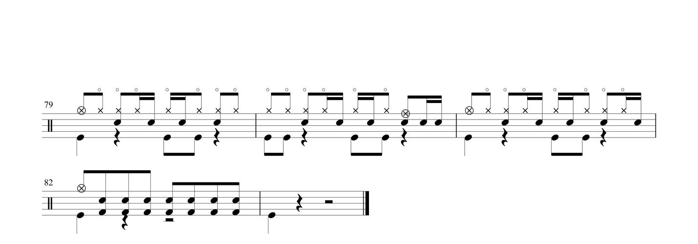 无名之辈鼓谱 无名之辈架子鼓鼓谱 陈雪燃