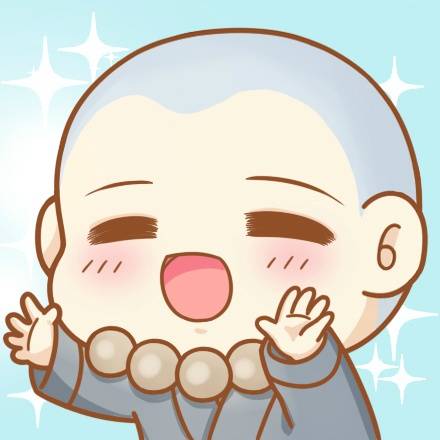 情侣头像# 和尚与猫咪 卡通头像