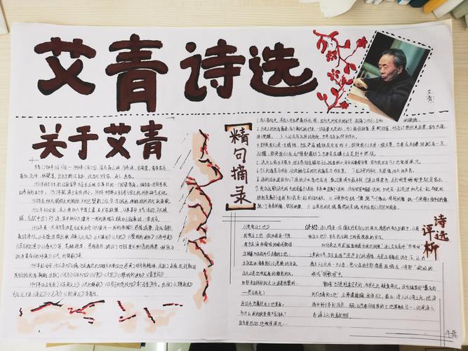 艾青诗选手抄报展示