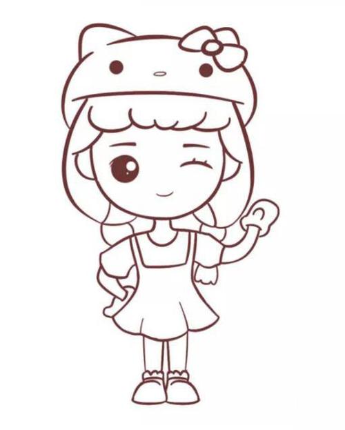 动漫小姑娘怎么画_动漫小姑娘简笔画画法步骤教程 卡通动漫简笔画