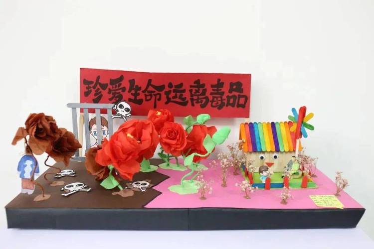 化腐朽为神奇,石头,棉花变成环保的禁毒宣传作品_手工