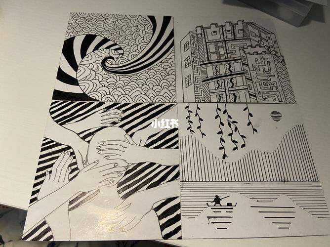 构成设计作业之线的构成_绘画_文化_绘画