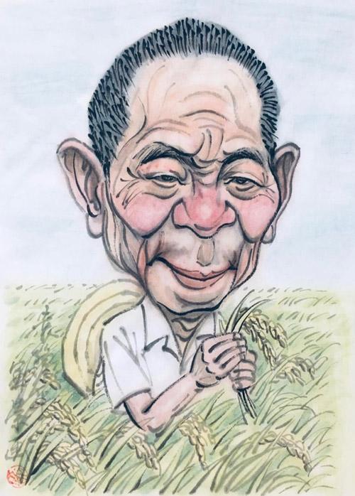 袁隆平院士肖像漫画