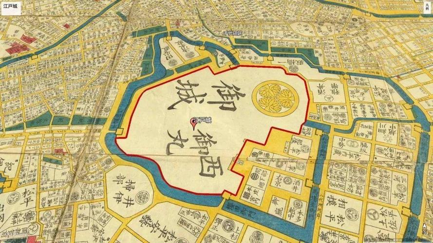 (古时的江户城地图)