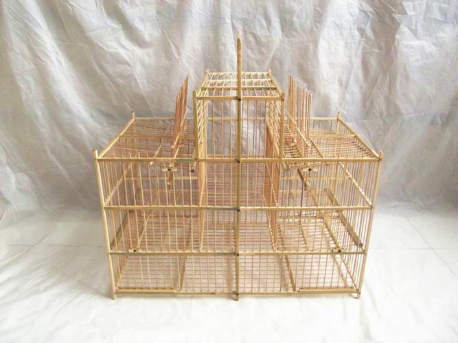 原色竹制4拍滚笼踏笼机关笼拍笼风车翻转笼防飞笼养鸟笼