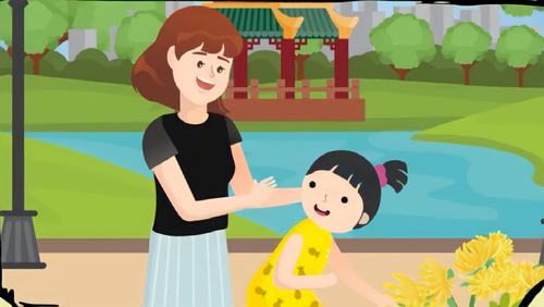 看图写话—请勿摘花