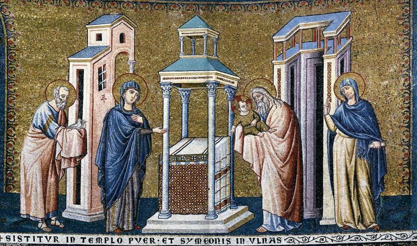 拱点5 演示 在的 寺庙, 摩西律法 通过 pietro cavallini (1240-1330