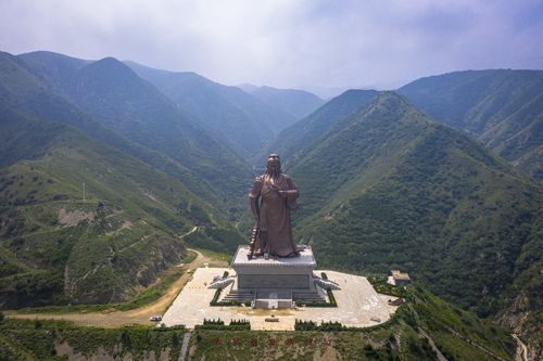 航拍运城:关帝圣像,福佑河东