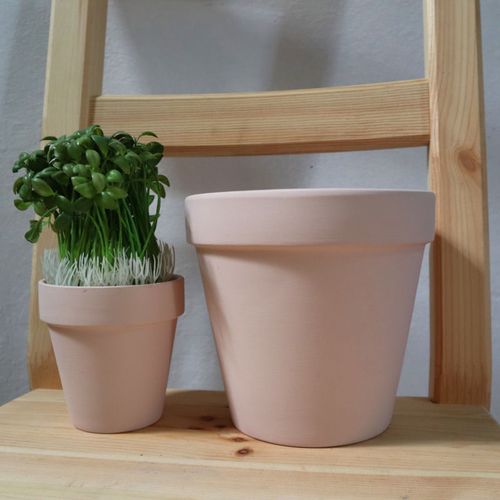 亏本莫兰迪淡粉色红陶花盆 北欧风ins简约室内外多肉陶瓷盆栽种植