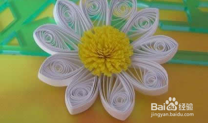 立体手工衍纸菊花制作教程