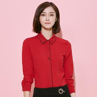 韩版白衬衫女士春夏秋冬长袖职业修身工作衣服大码正式装ol 0506
